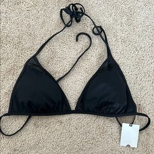 Shade & shore Black Triangle Bikini Top
